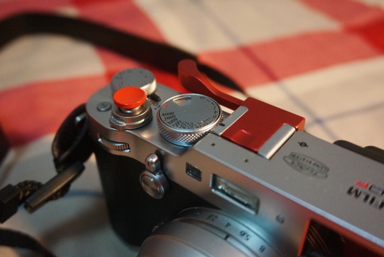 Poignée de pouce en aluminium de couleur rouge avec repose-pouce en métal pour Fuji X100F FUJIFILM X100F
