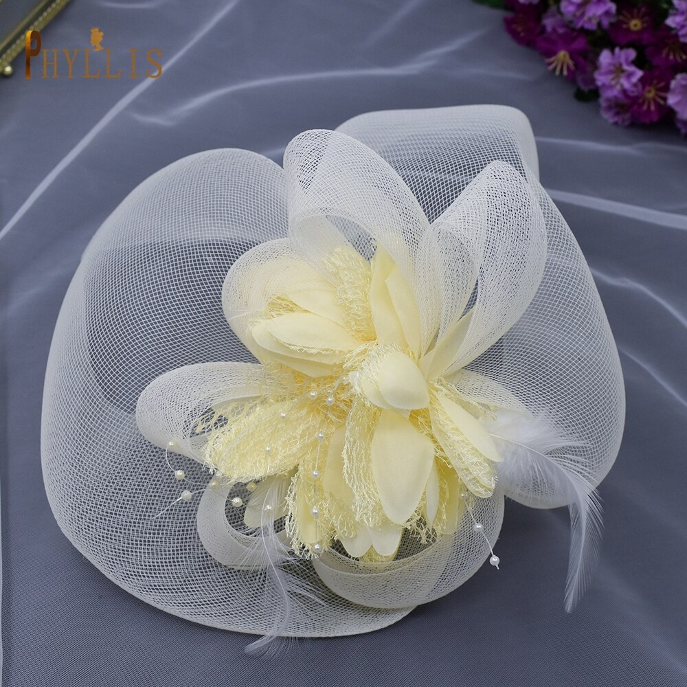 JM02 Elegante Birdcage Sluier Dames Bruiloft Tovenaar Hoed Blusher Sluier Bridal Veils Bruiloft Accessoires Mode Bruids Hoofddeksels: off white