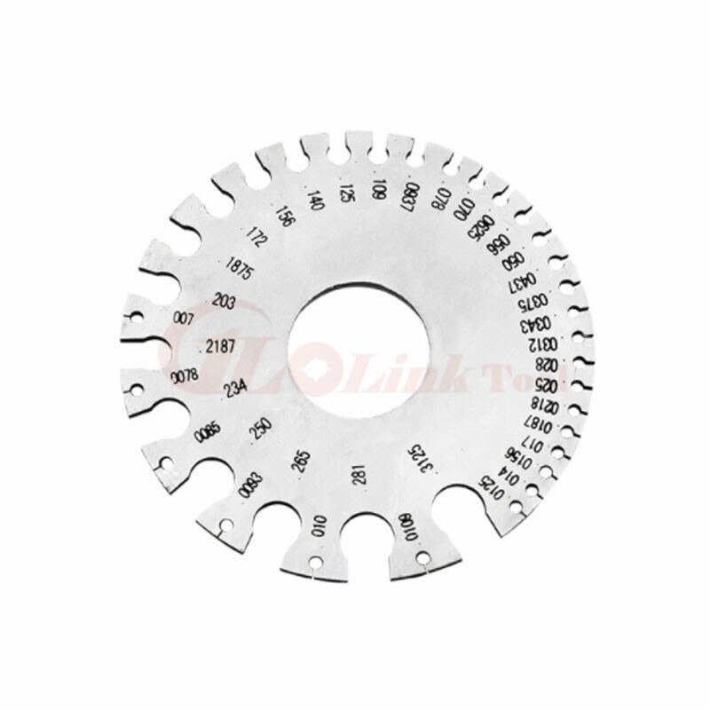 0-36 Round AWG SWG Wire Gauge Thickness Ruler Gauge Diameter Stainless Steel Measurer Tool