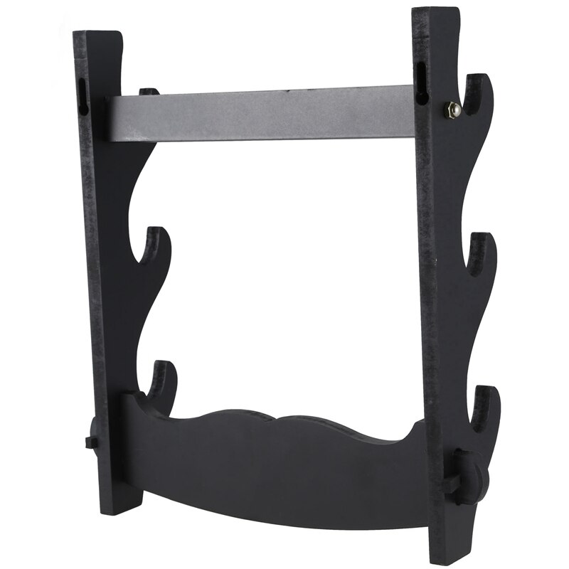 thumbnail image 2 of Ekkhysis Kylin Sword Wall Mount 3-Tier Velvet Padded Hook Katana Holder 2 of 14