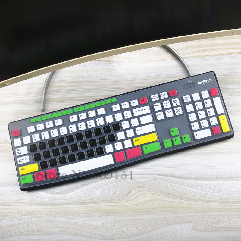 Silicone Keyboard Cover Skin Protector For Logitech MK295 K295 MK275 K275 MK200 K200 MK260 K260 MK270 K270 Mechanical Desktop PC: GRAY