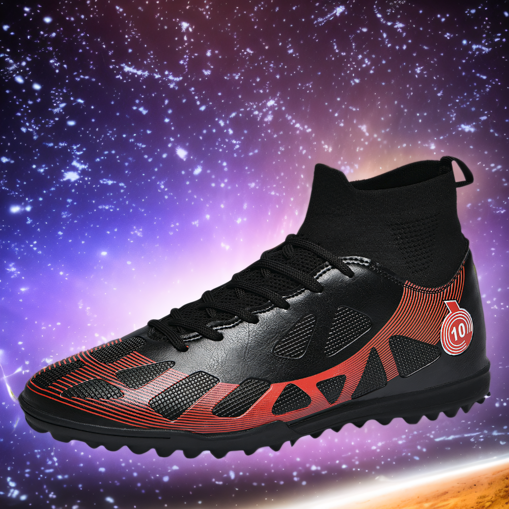 Men Football Boots Breathable Sport Training Soccer Shoes Cleats Sport Outdoor TF Futsal Match Turf Grass: black / 45