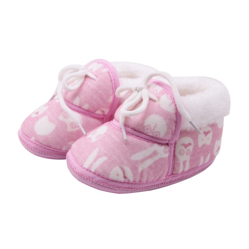 5 stijlen schattige babyschoentjes lente winter warme zachte baby retro print schoentjes katoenen gevoerde baby jongens meisjes laarsjes: Jm0196p