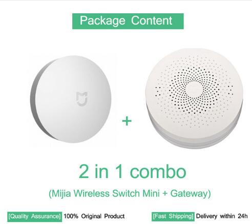 Xiaomi mijia Smart Home Kits Gateway Hub Door Window Sensor Human body Sensor Cube Wireless Switch Humidity Zigbee Plug D5: switch add gateway