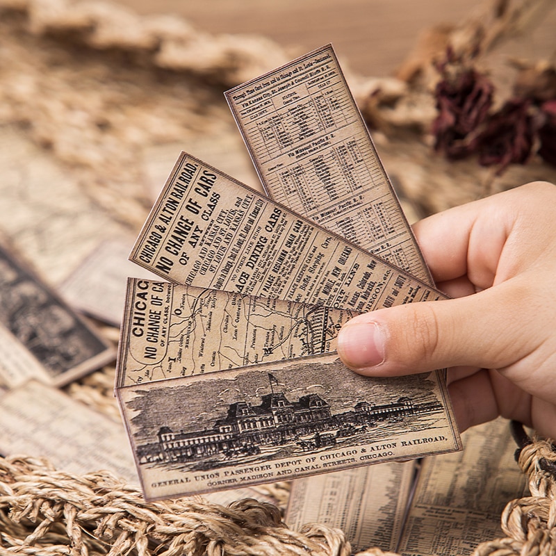 Vintage engelska note klistermärken gör-det-själv scrapbooking skräpdagbok bas collage dagbok glad planerare dekoration klistermärken