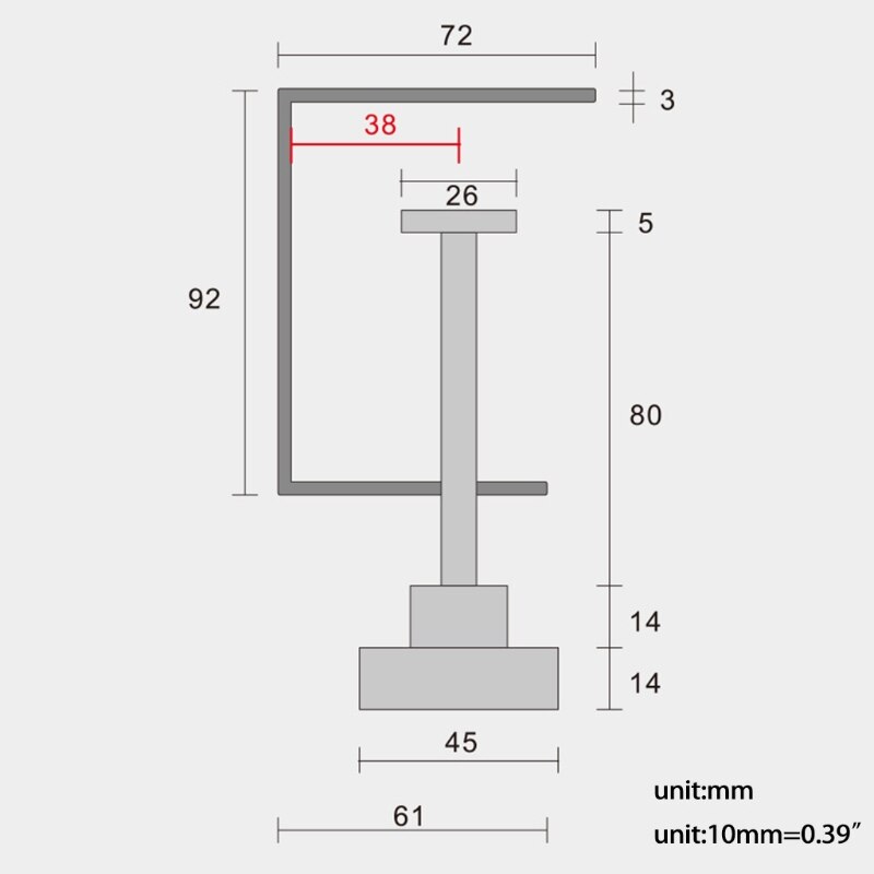 Premium Verstelbare Werk Oppervlak Montagebeugel Opwaaiveer, Kleine Apparatuur Cantilever Beugel 95AF