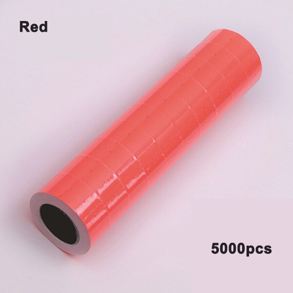 10 Rolls (6000Labels) wit Zelfklevend Prijs Label Label Sticker Kantoorbenodigdheden Enkele Rij Supermarkt Prijs Papieren Etiketten: red
