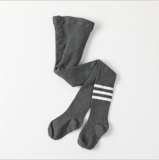 en najaar katoenen kinderen drie bars leggings student sport kids jongens meisjes panty