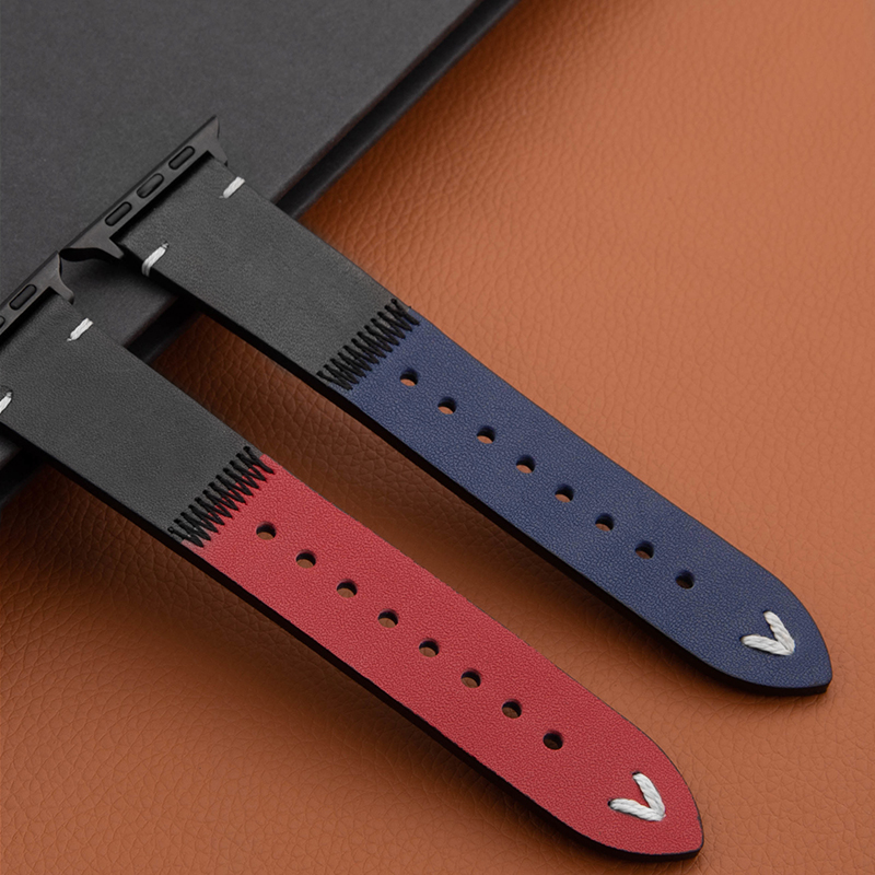 Rindslederarmband für Apfel Uhr Band Ultra 2 49 mm 44 mm 40 mm 38 mm/42 mm Sportarmband iWatch Serie 9 8 7 3 4 5 6 SE 41 mm/45 mm