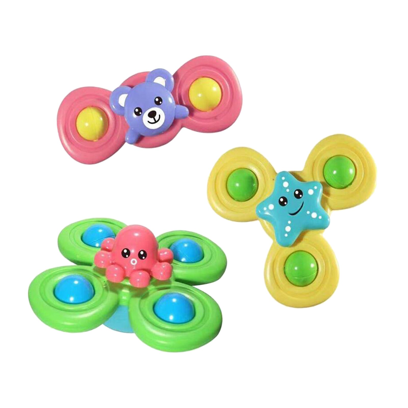 Zuignap Tol, 3Pcs Spinning Speelgoed Interessante Tafel Sucker Spinner