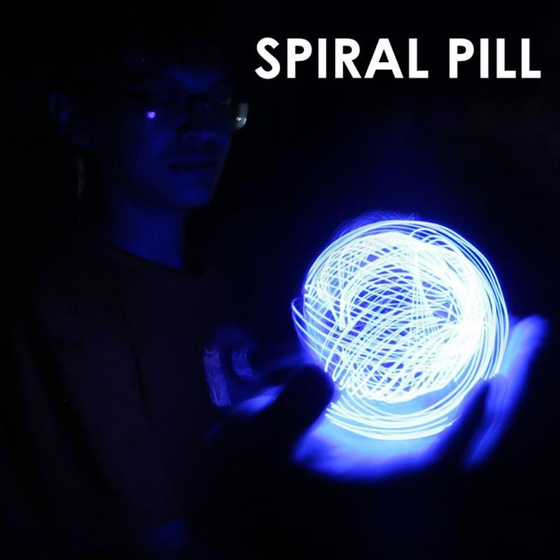 Led-blinkbälle, leuchtendes, rotierendes und schwimmendes spielzeug, spiralenpille, elektrisches spielzeug, verstellbarer spiralenpillengenerator