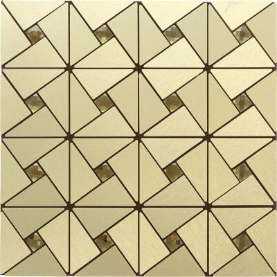 Selbst-adhesive Europäischen metall aluminium kunststoff panel mosaik fliesen TV hintergrund wand glas bar spiegel wohnzimmer 3D wand aufkleber: A