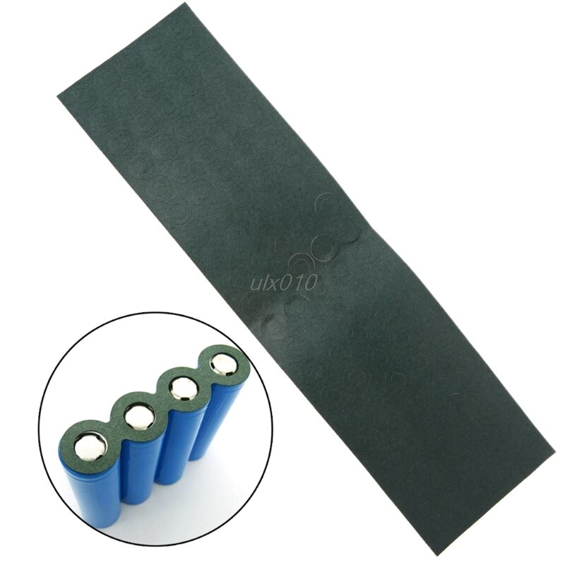 100 stk 1s 18650 li- ionbatteri isolering pakning bygpapir batteripakke celleisolerende lim patch elektrode isolerede puder