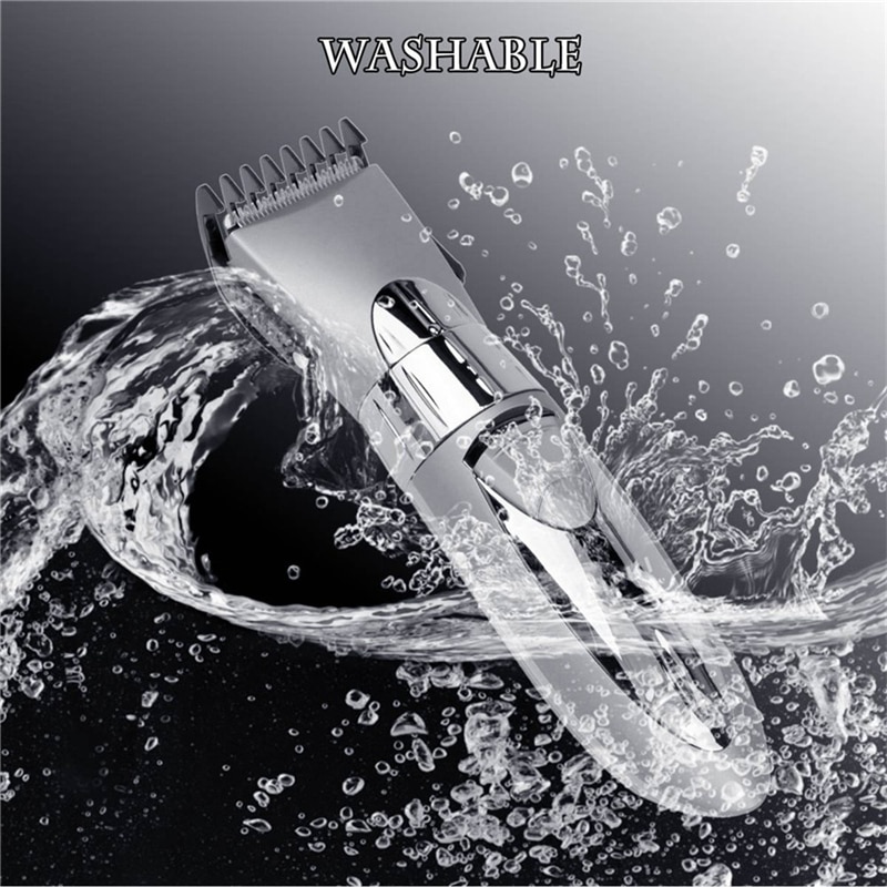 Waterproof Electric Hair Clipper Rechargeable Razor Hair Trimmer Hair Cutting Machine Beard Trimer Men Shaver P49