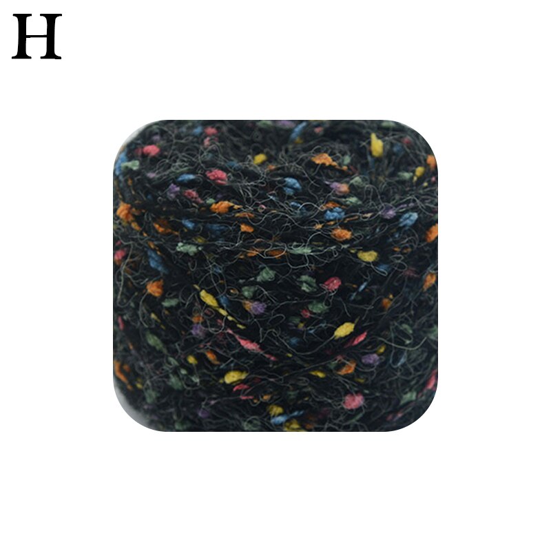 50g/ball Dotted Mohair Yarn Hand Knitting Wool Woven Crochet Soft Sweater Colorful Yarn Skin-friendly Baby Children Scarf Thread: H