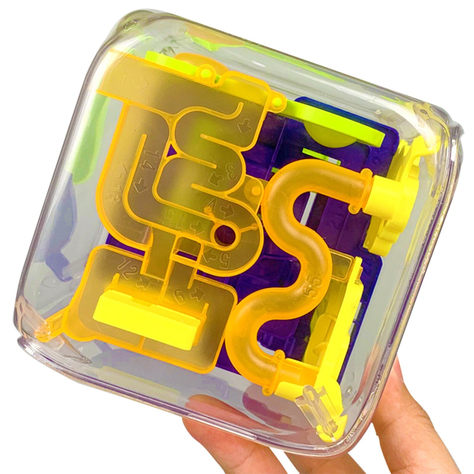 3d Zwaartekracht Geheugen Sequentiële Doolhof Bal Puzzel Speelgoed Voor Kinderen Volwassenen Transparante Zeszijdige Puzzel Balans Brain Teaser Leren speelgoed