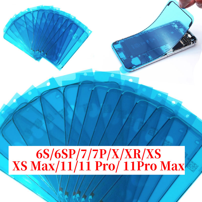 100 Uds pegatina impermeable para iPhone 6S 7 Plus 8 X XS XSM XR 11 pro Max LCD marco de visualización bisel cinta de sellado pegamento adhesivo reparación