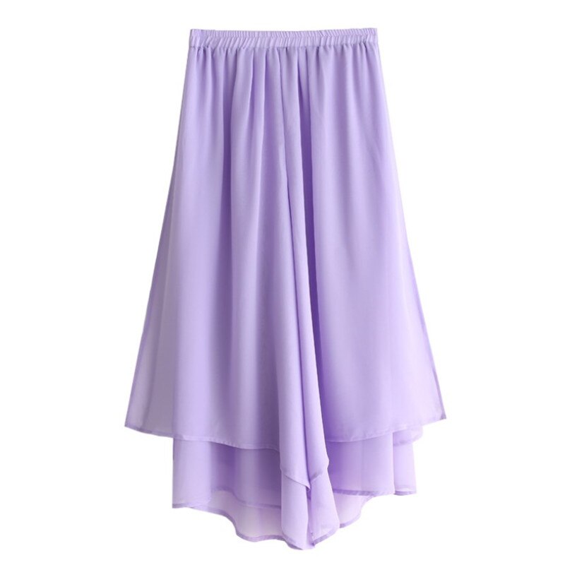 Women's Chiffon Solid Harem Pants Dance Genie Trouser Wide Leg Loose Baggy Bib Outfit White Free Size: Purple