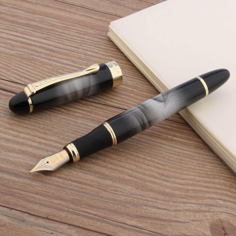 Luxe Jinhao X450 Metalen Vulpen Gouden Zwarte Elegante Briefpapier Kantoor Schoolbenodigdheden Inkt Pen: gray