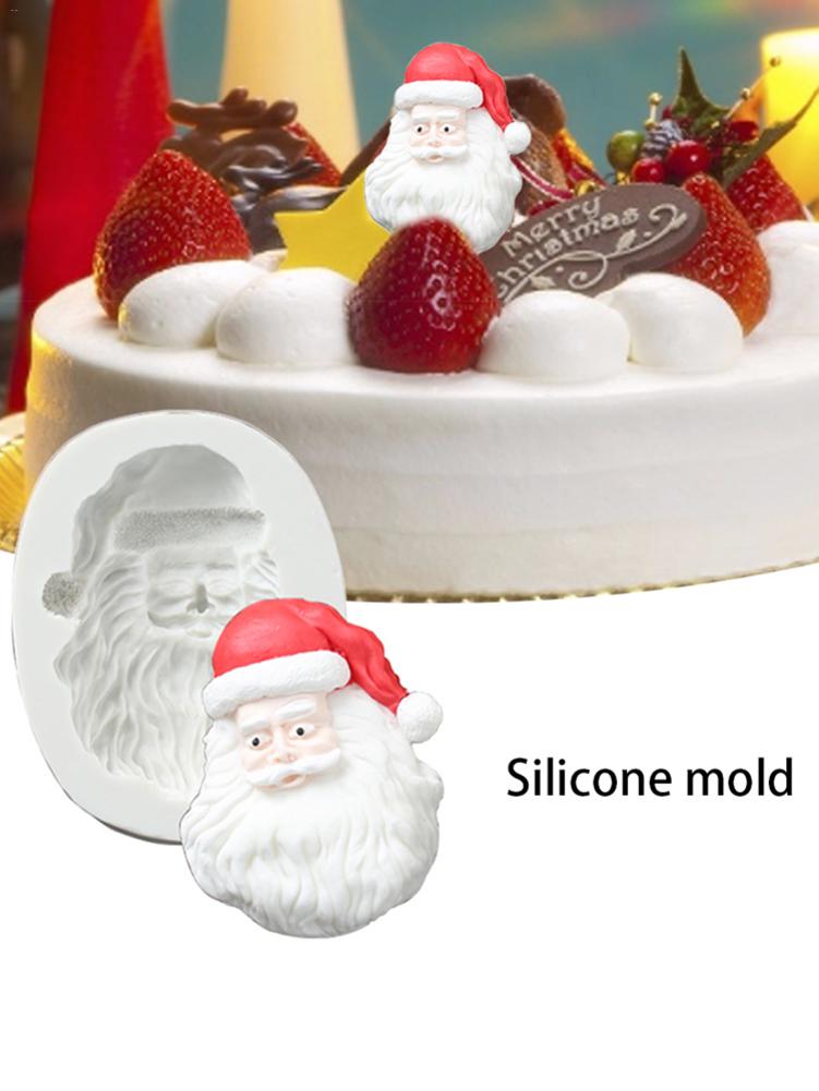 Kerstman Siliconen Mal Kerst DIY Cake Pudding Chocolade Party Decorating Keuken Bakken Tools