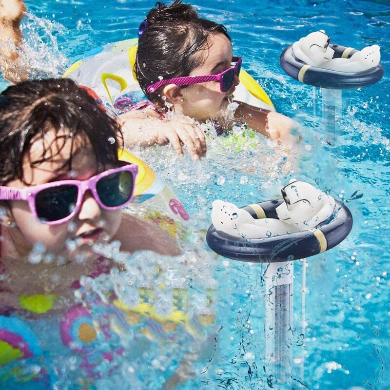 Pool termometer stort flydende vand temperatur termometre med snor, pool termometer til svømmebassiner