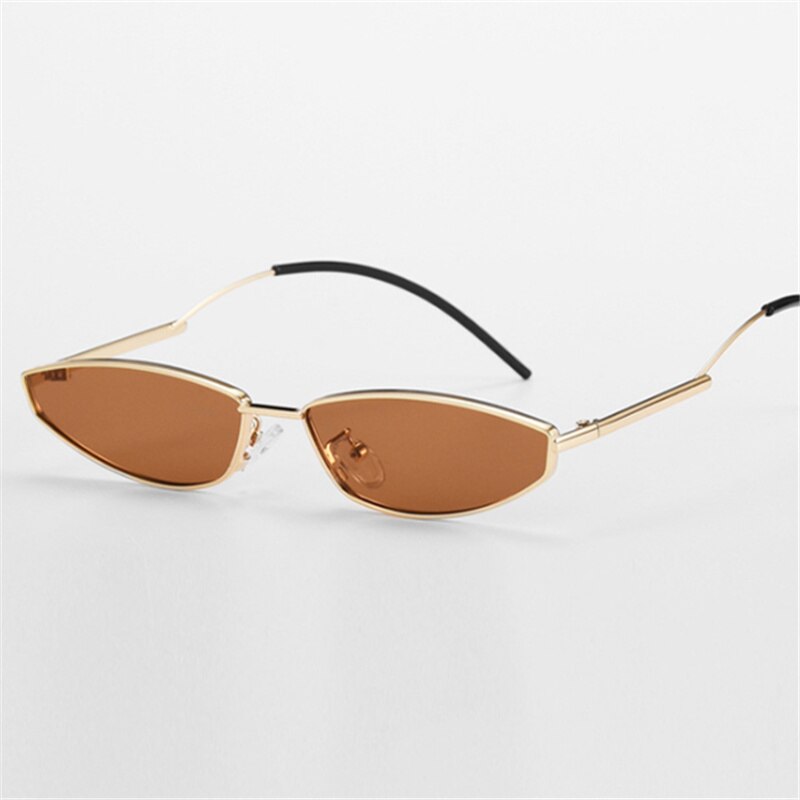 Retro Cat Eye Zonnebril Vrouwen Brand Metalen Frame Kleine Zonnebril Voor Mannen Classic 90 S Brillen Outdoor Bril UV400