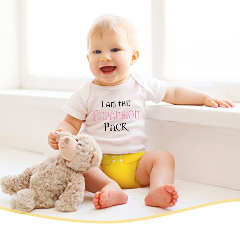 DERMSPE Casual Pasgeboren Baby Jongens Meisjes Korte Mouw Letter Print Leuke Katoenen Romper Baby Kleding White Sales