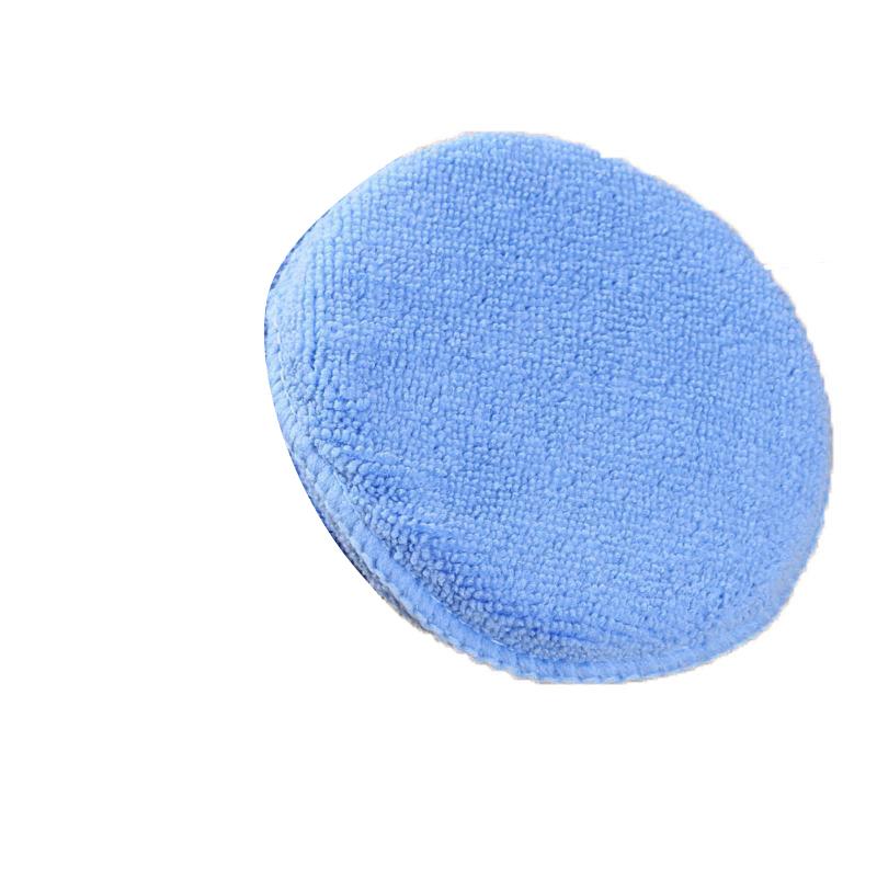 Esponja de microfibra para pulir y fregar, herramienta de limpieza de automóviles, esponja de microfibra redonda para pulir y limpiar el coche: 3