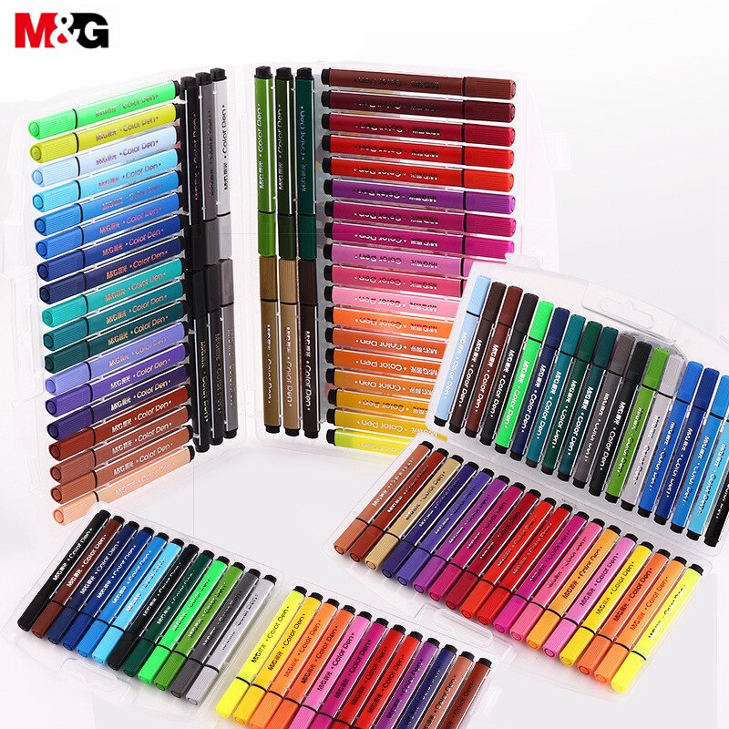M &amp; G – stylo Triangle pour aquarelle, 12/18/24/36/48 couleurs, Graffiti, d&#39;art, dessin, croquis de couleur, tcp93130