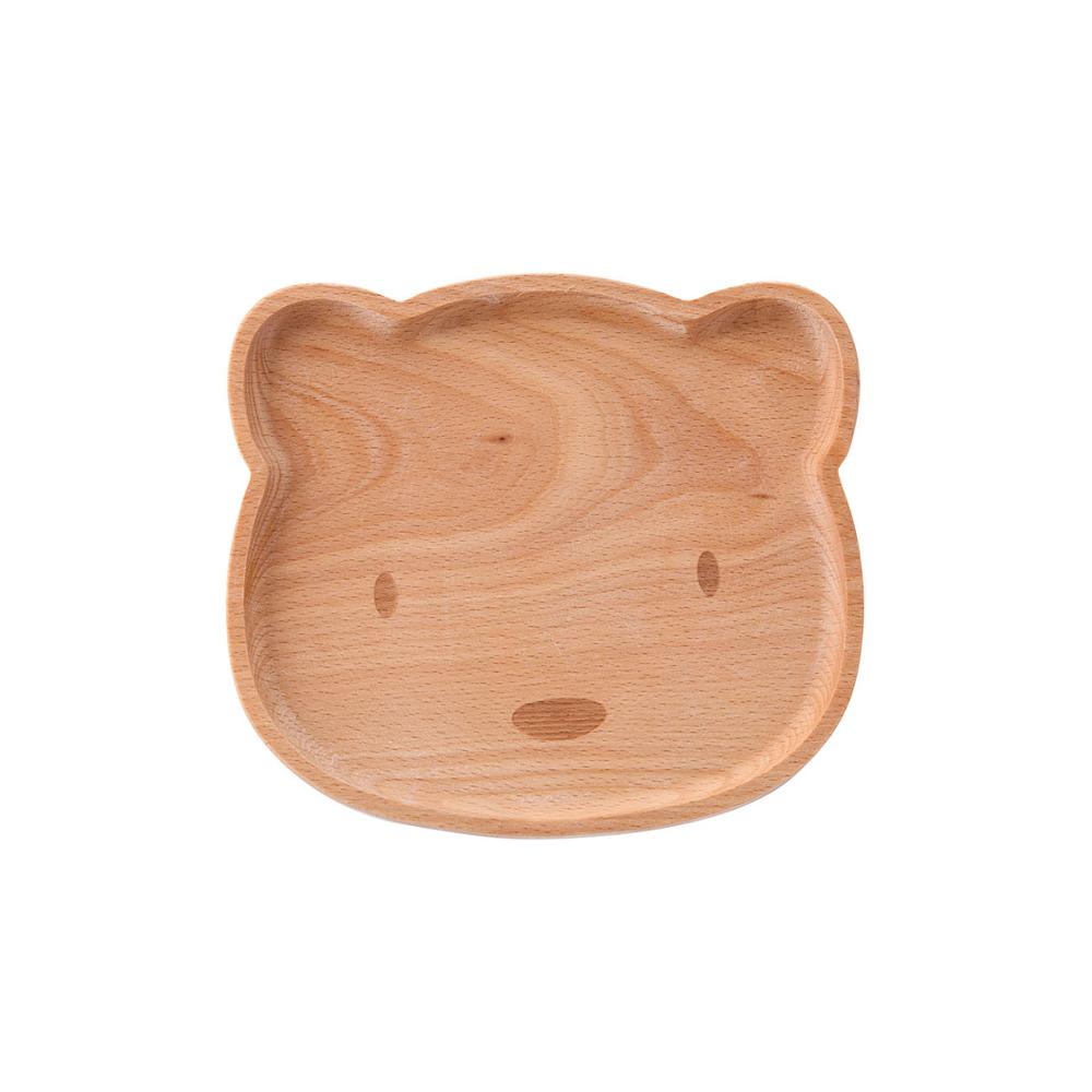 Cute Cartoon Wood Plate Dessert Cake Dishes Tray Dinnerware Food Dessert Plate Snack Fruit Dish Saucer Kitchen Dinner Plates: C