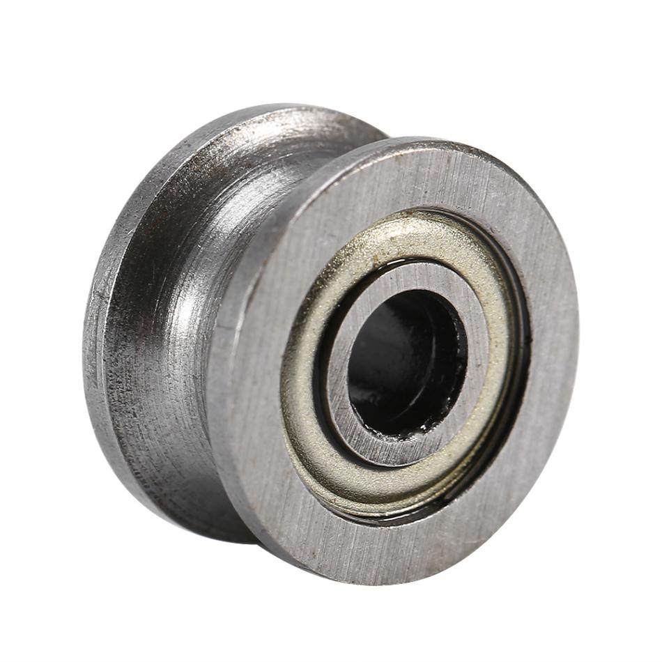 Polea de guía de rodamiento de bolas de ranura en U U624ZZ, sistema de movimiento lineal de pista de riel, 4*13*7mm, 10 Uds.
