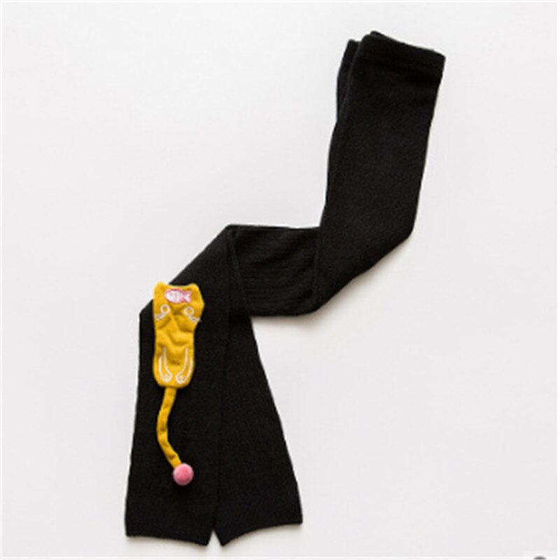 Søde tegneserie børn pige baby stramme bukser småbørn stretch varme leggings bukser 1-8y: -en / L