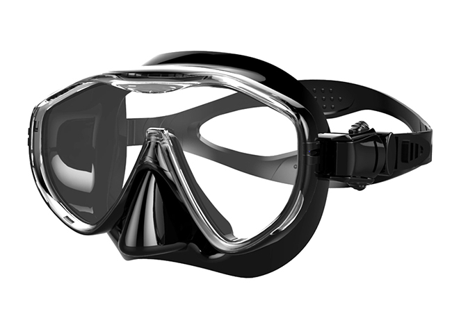 WHALE Snorkeling Diving Mask Women Men Anti-fog Diving Goggles Wide Vision Underwater Glasses Water Sports Swimming Accessory: Black