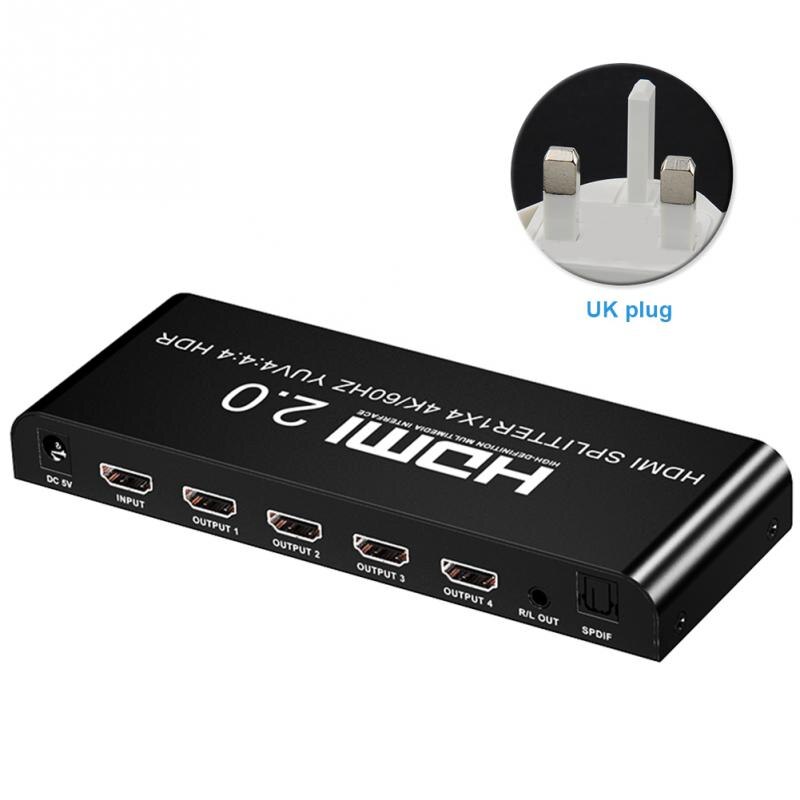1080P 4x1 Infrared HDMI Splitter HDMI Screen Splitter Converter Quad Multi-viewer Remote Control Easy Install: Plug UK