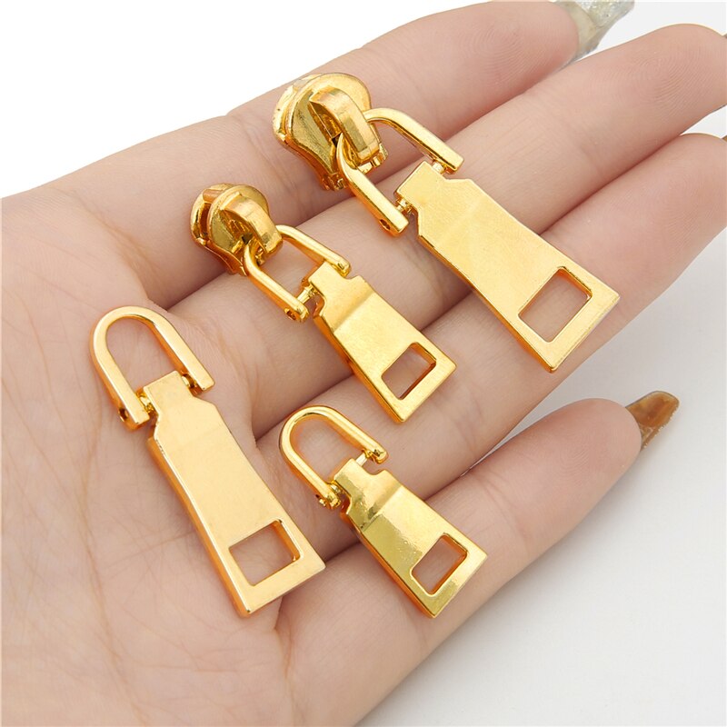 2Pc Detachable Metal Zipper Pullers for Zipper Sliders Head Zippers Repair for Backpack Coat Tab DIY Sewing Accessories