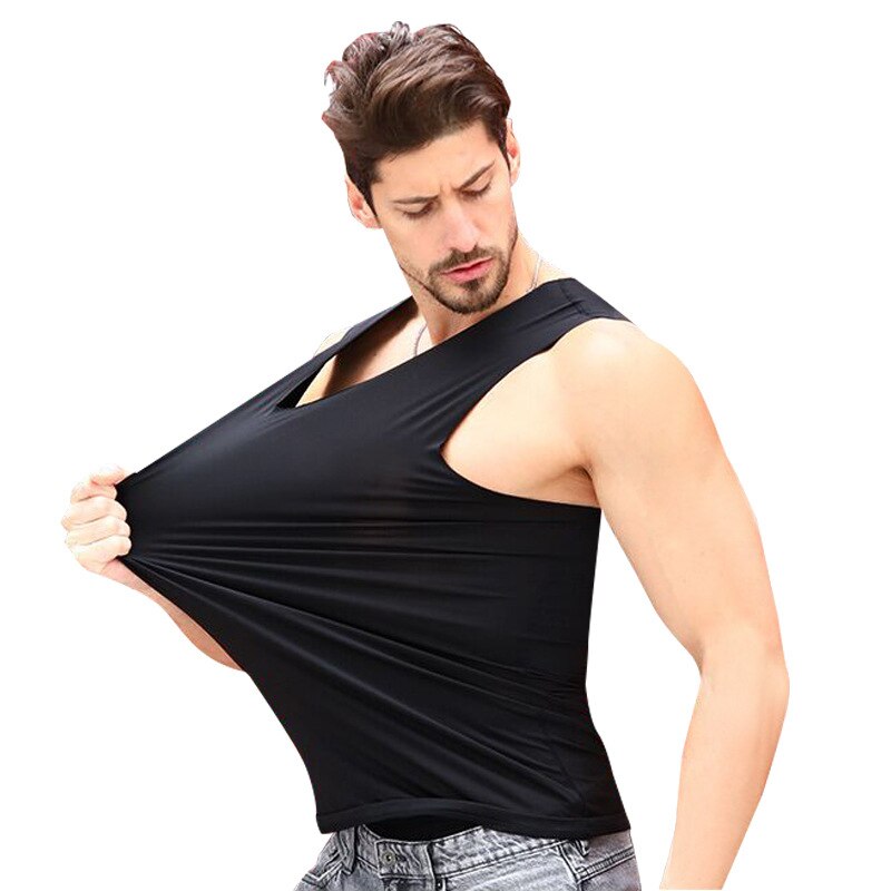 Eli 22 män sommarlinnen i bomull ärmlösa linnen för pojkar bodybuilding kläder undertröja fitness slim fit sportväst