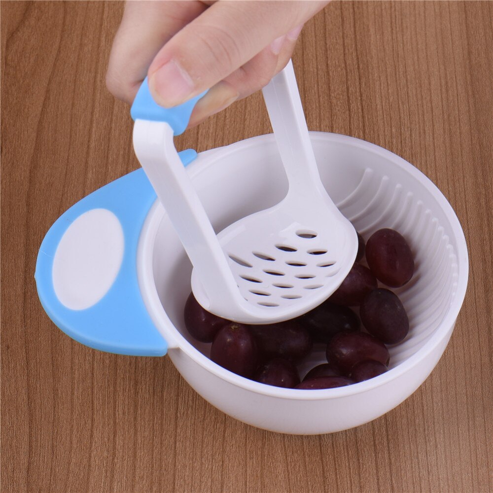 Cuenco de frutas y verduras para hacer comida de bebé, cuenco de preparación de vapor fresco y machacador de alimentos seguro, molinos de comida para bebé sin BPA, 1 Juego