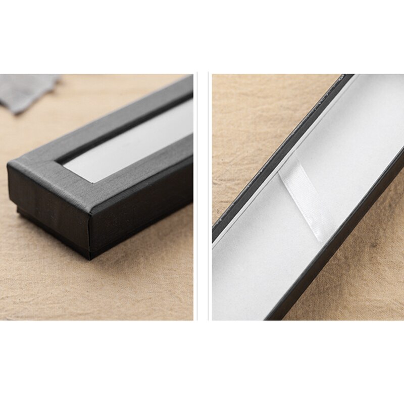 10Pcs/Set Pen Box Transparent Window Pen Box Paper Packaging Metal Pen Box