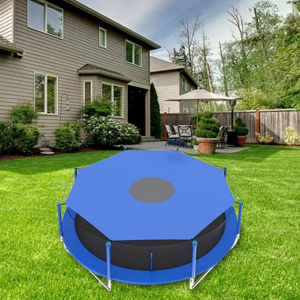 6/8/10ft trampoline covers, uv-resistant, waterproof, trampoline shade cover, sun protection, roof accessories for the backyard outdoor playground