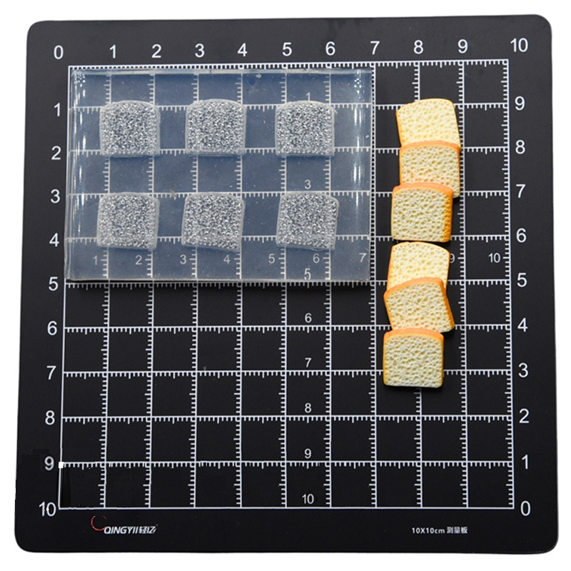 Mini Sandwich Toast Bread Silicone Molds Pottery Clay DIY molds: light green