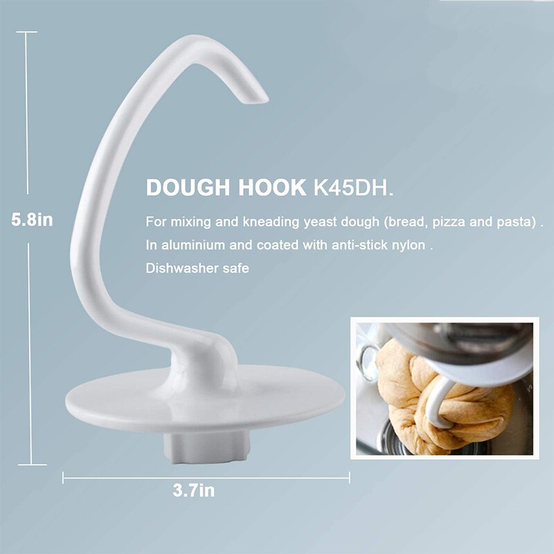 Tod-Deeg Haak & Flex Edge Beater/Stand Mixer Onderdelen Voor Kitchenaid 4.5-5 Qt Voedsel processor Accessoire Flex Rand Kom Schraper