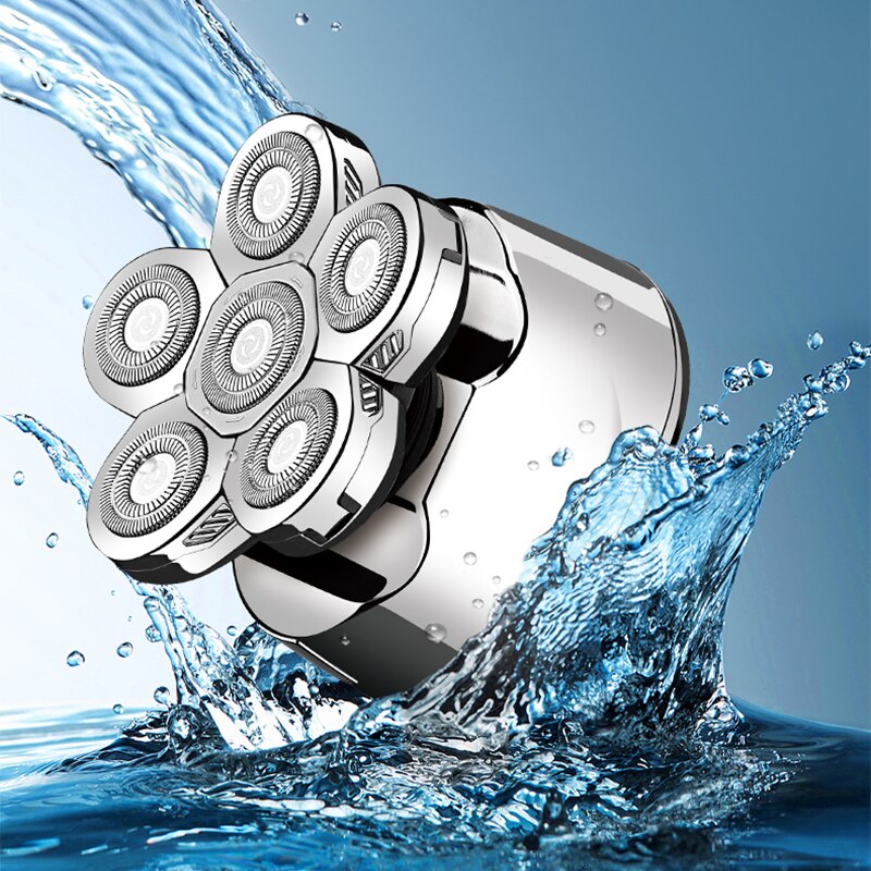 Tondeuse 5 en 1 Rechargeable par USB pour hommes, rasoir pour cheveux, nez, oreilles, barbe, lavable, flottant