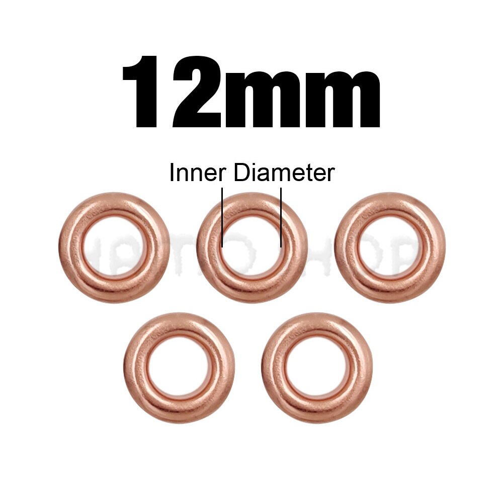 100 Uds. Ojales de Metal con agujeros de Color oro rosa con arandela para accesorios de artesanía de cuero Diy zapatos cinturón gorra bolsa etiquetas ropa: Opaco