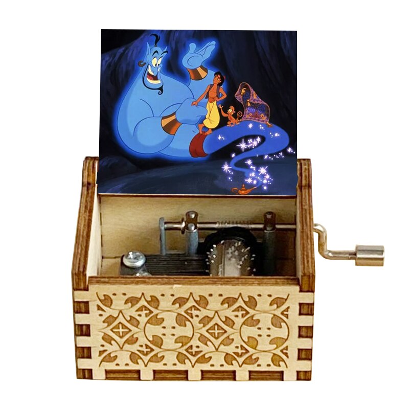 Wooden Music Box Color Music Box Birthday Wooden Small Box Daughter Son Christmas: SKU-9