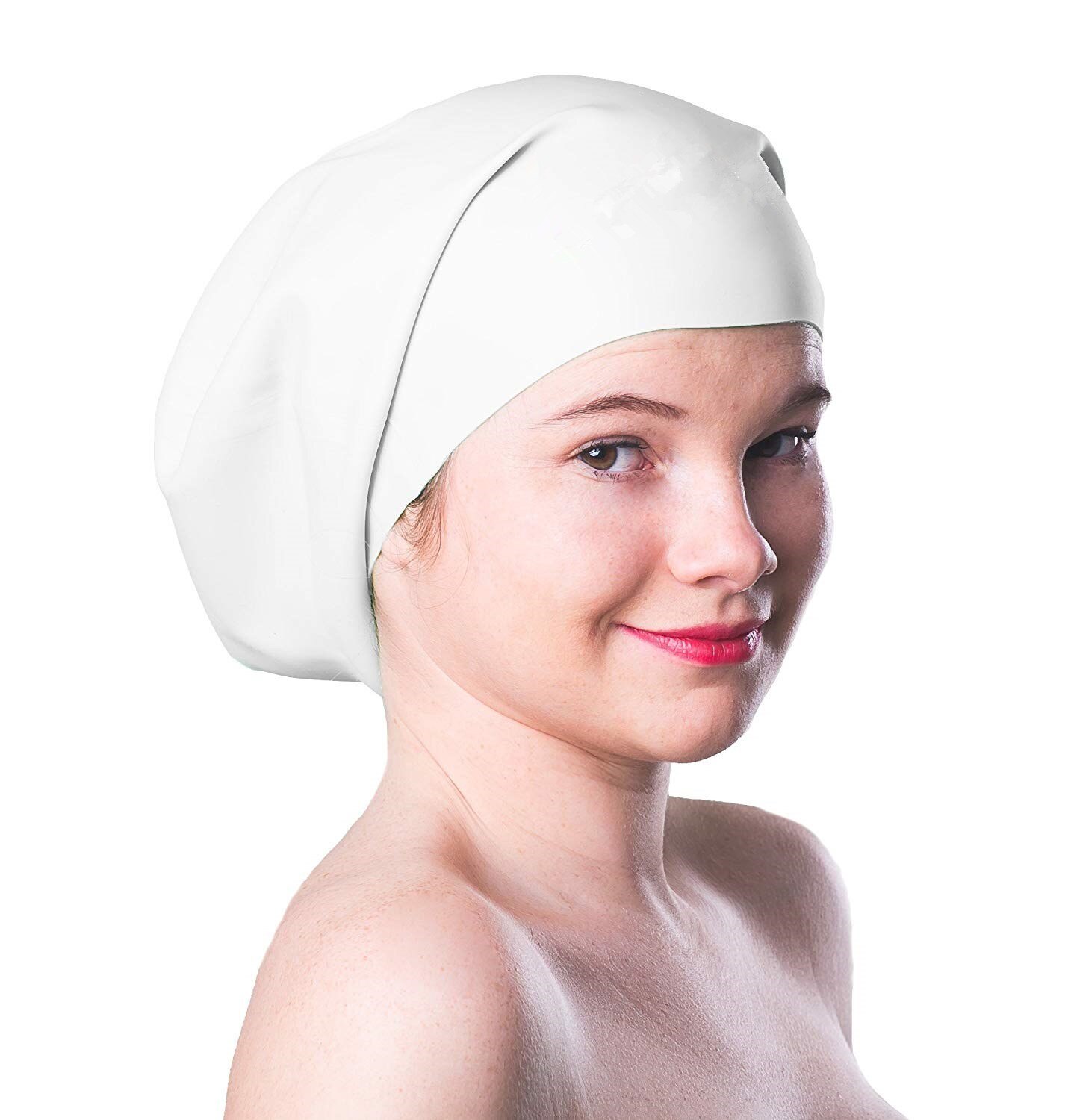 Stijl silicagel lang haar vlecht badmuts kinderen oversized badmuts koksmuts badmuts