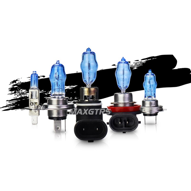 2x h1 h3 h7 h4 h8 h11 9005 9006 h27 881 880 100w 4300k/3000k bil hod halogen tåkelys pærer lamper erstatning hovedlys