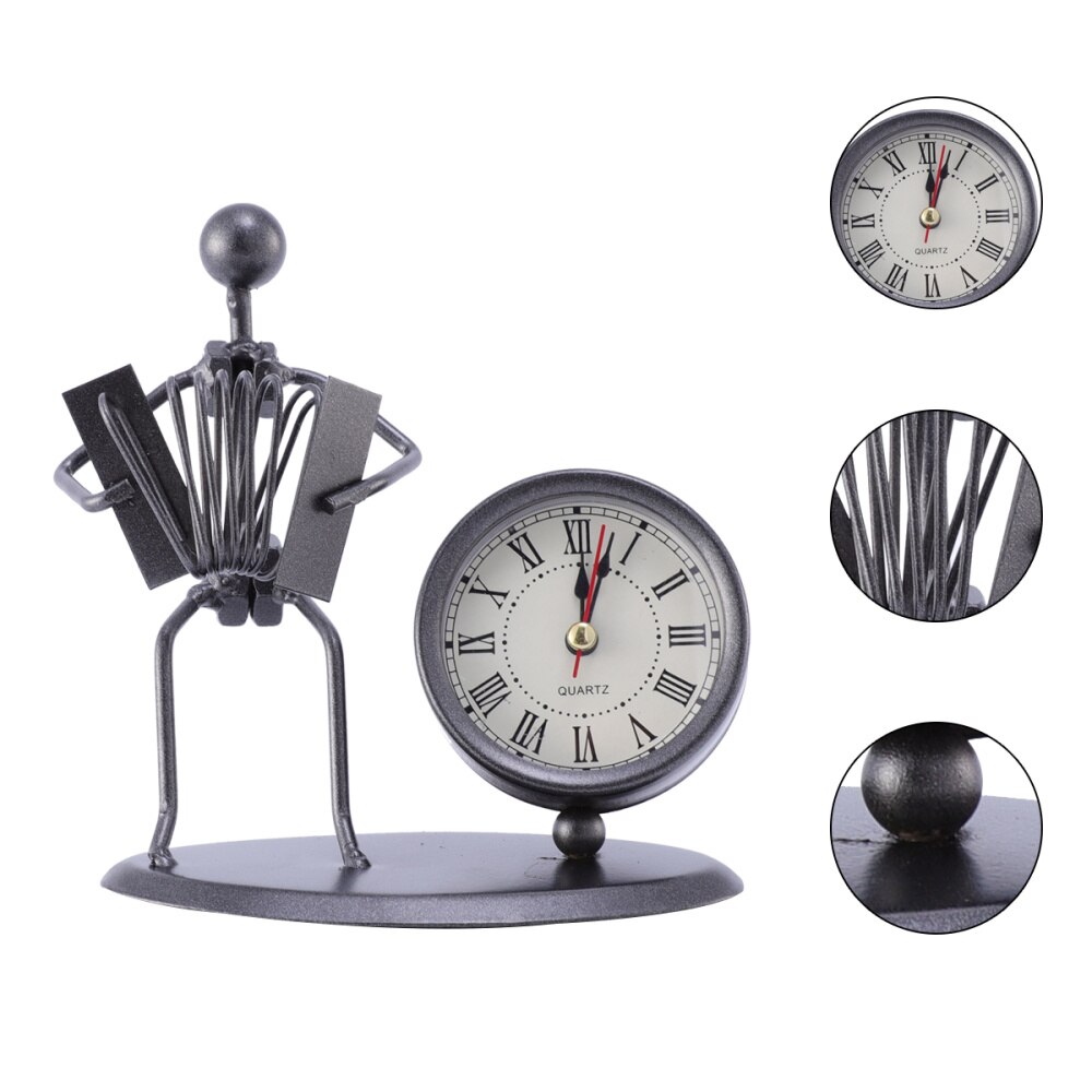 1pc retro-kaunis käsityö metalli herätyskello iron man kello huoneeseen