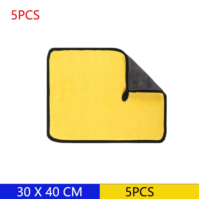 3/5/10PCS 600GSM Car Wash Microfiber Towel Car Cleaning Drying Cloth Paint Care Cloth Detailing Car Wash Towel Cleaning Tools: 40x30cm 5pcs