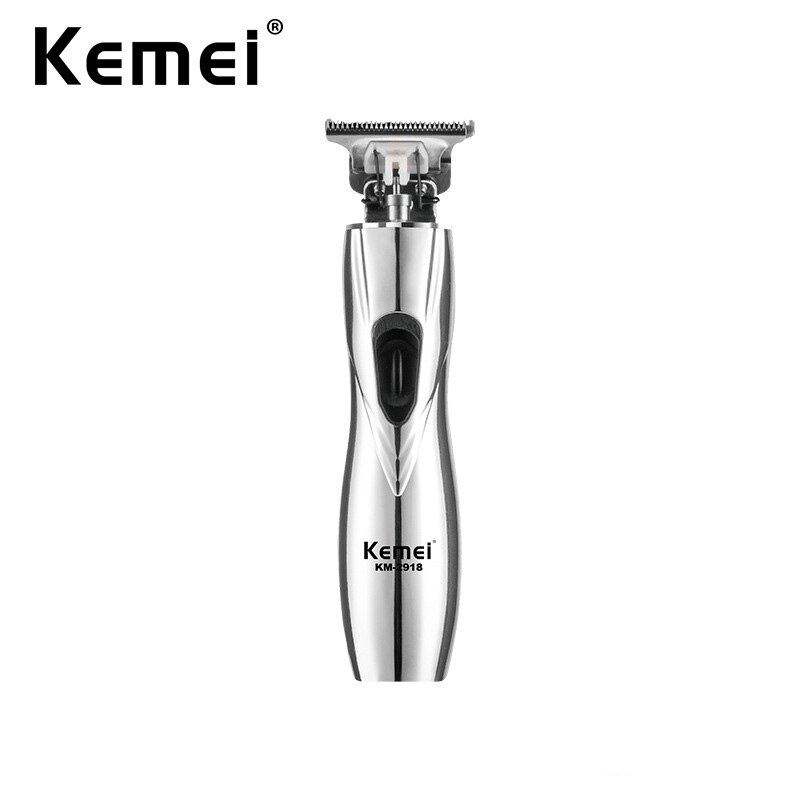 Kemei Slimline Pro Lithium Ion T-blade Close-cutting Hair Trimmers Zero Gapper Barber Shop D8 Lightweight Cord/cordless: Silver