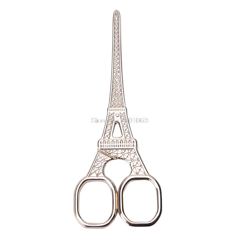 1 tijeras de sastre Vintage Torre Eiffel cortador de tela tijeras artesanales clásicas de acero inoxidable artesanía N27